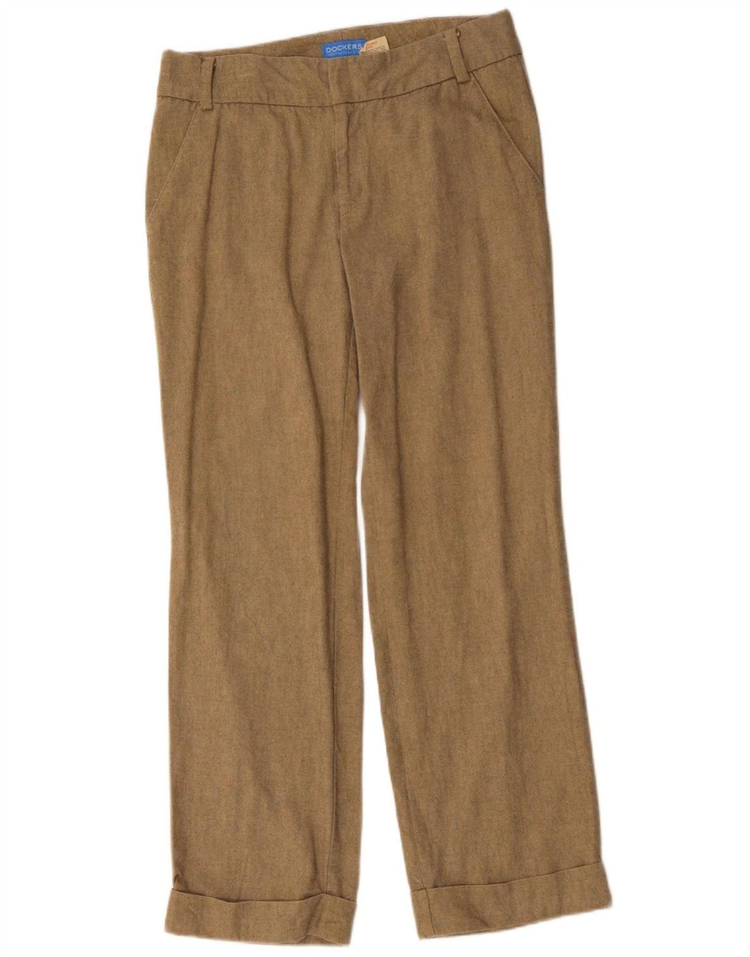 DOCKERS Женские прямые брюки чинос США 8 Средний W32 L30 Бежевый хлопок