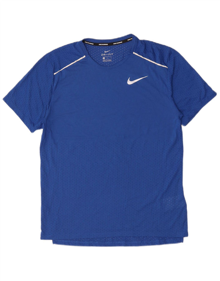 Мужская футболка Nike Dri Fit, средний синий полиэстер