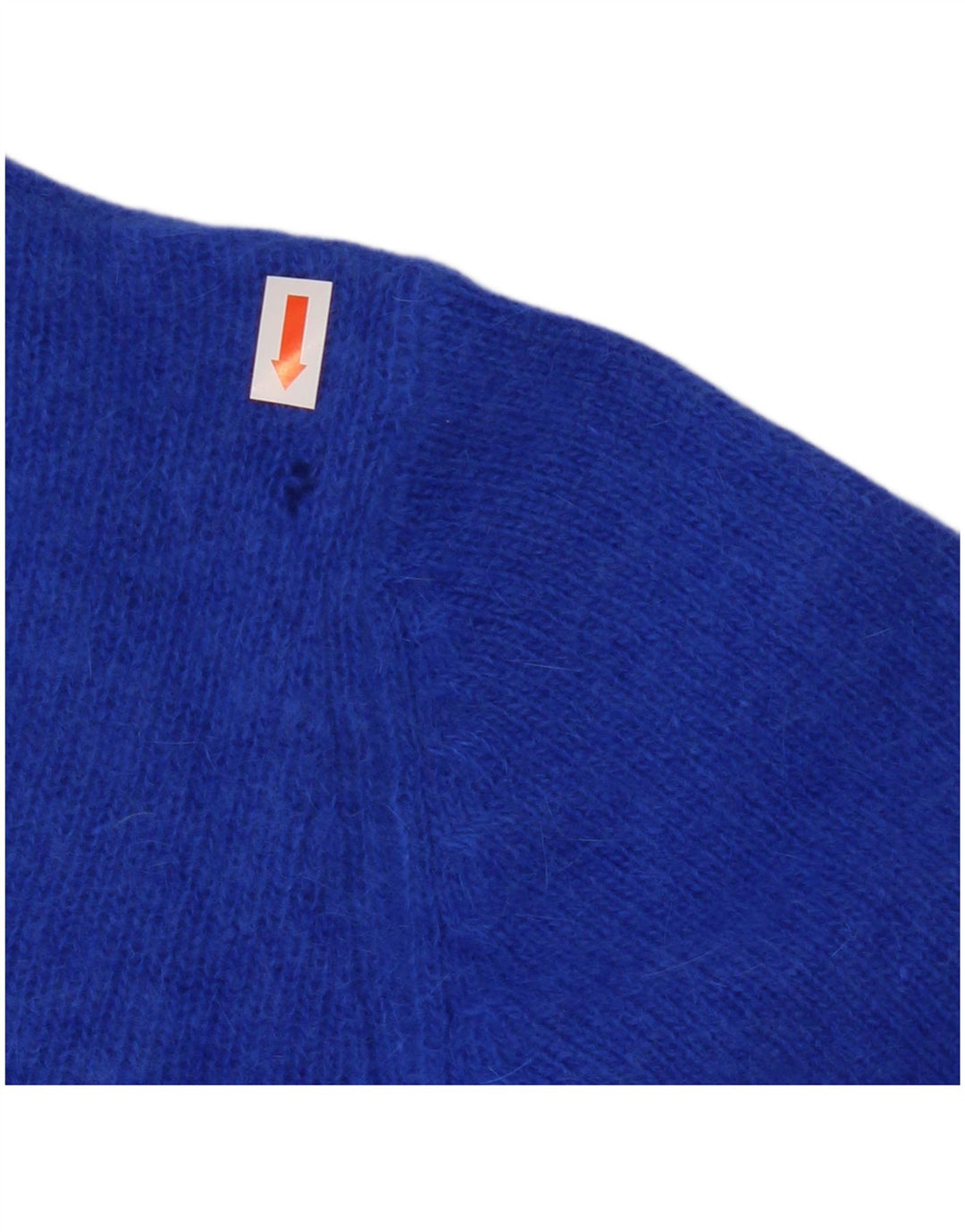 ВИНТАЖНЫЙ женский укороченный кардиган-свитер, Великобритания, 10, маленький, синий, шерсть