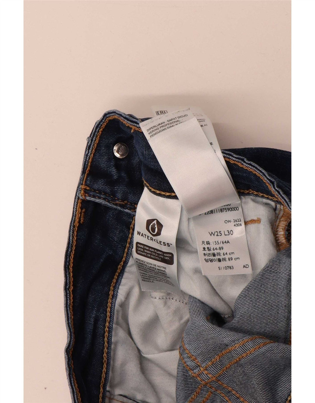 Женские джинсы Levi's 725 Bootcut W25 L30 темно-синие из лиоцелла