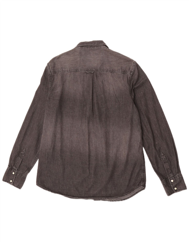 Мужская джинсовая рубашка Superdry XL, серая, хлопок