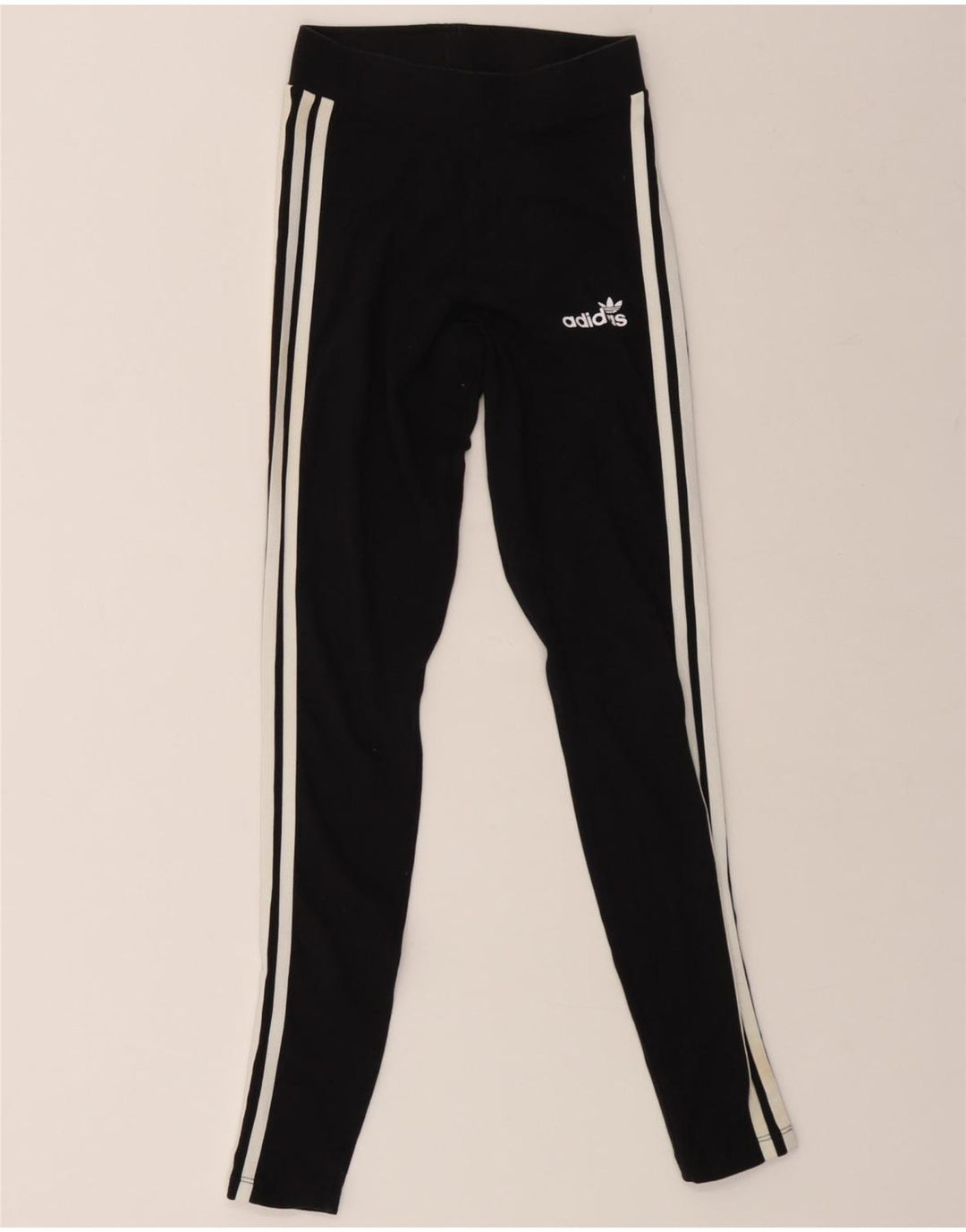 ADIDAS Womens Leggings UK 8 Small  Black Cotton Vintage Adidas and Second-Hand Adidas from Messina Hembry 