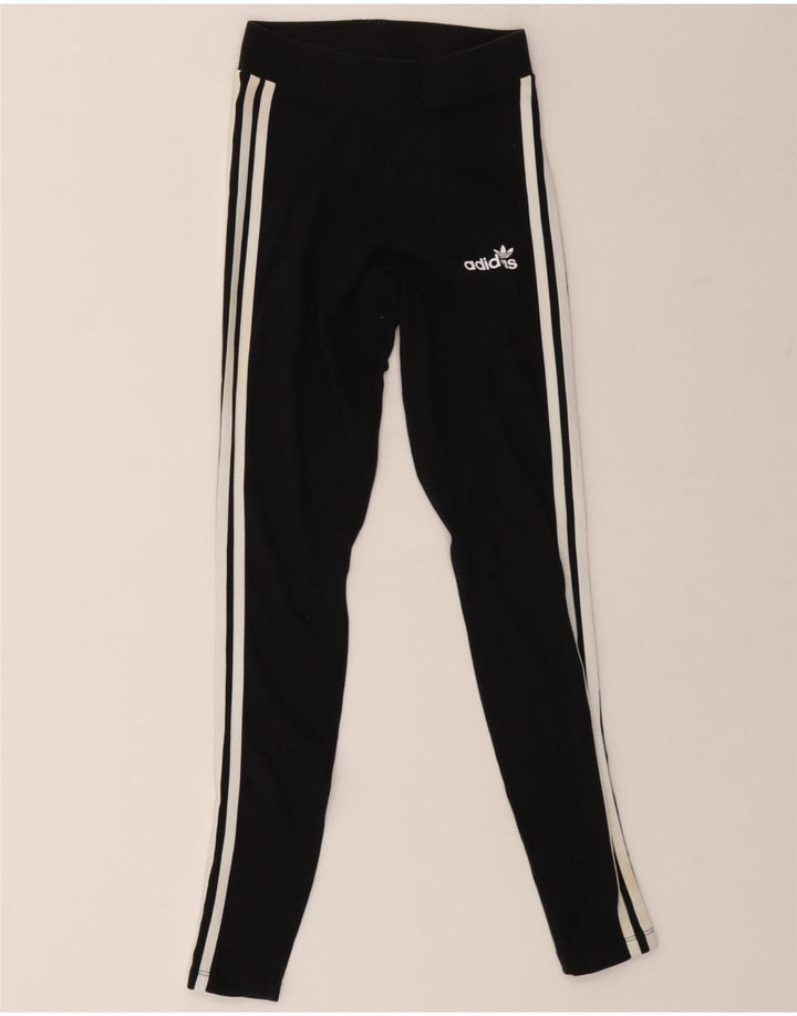 ADIDAS Womens Leggings UK 8 Small  Black Cotton Vintage Adidas and Second-Hand Adidas from Messina Hembry 