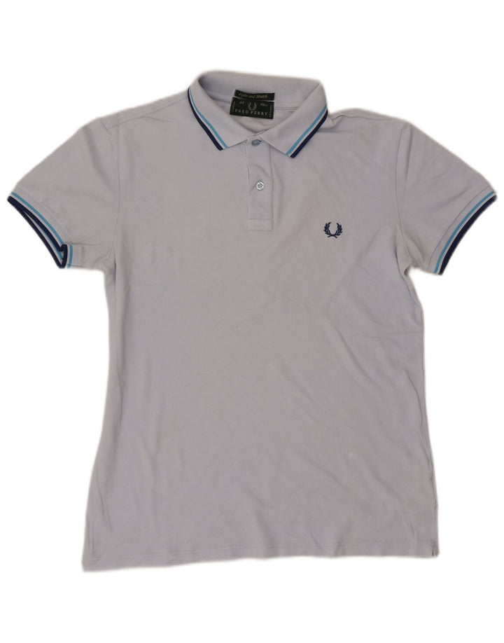 Мужская рубашка-поло Fred Perry, хлопковая синяя полоска среднего размера