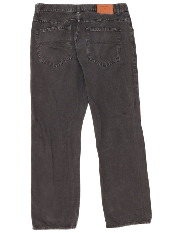 Мужские прямые джинсы Gant W34 L30, черный хлопок