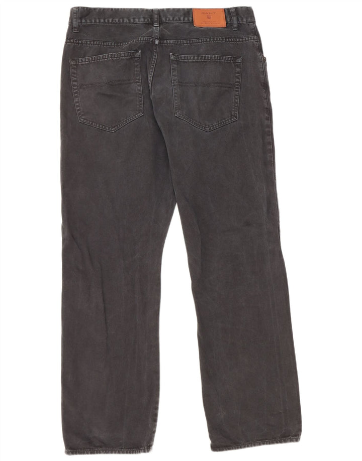 Мужские прямые джинсы Gant W34 L30, черный хлопок