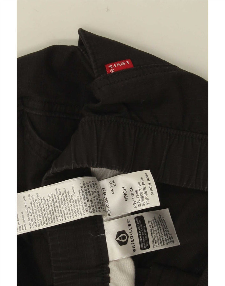 Мужские прямые брюки карго Levi's, маленькие W28 L30, черные, хлопковые