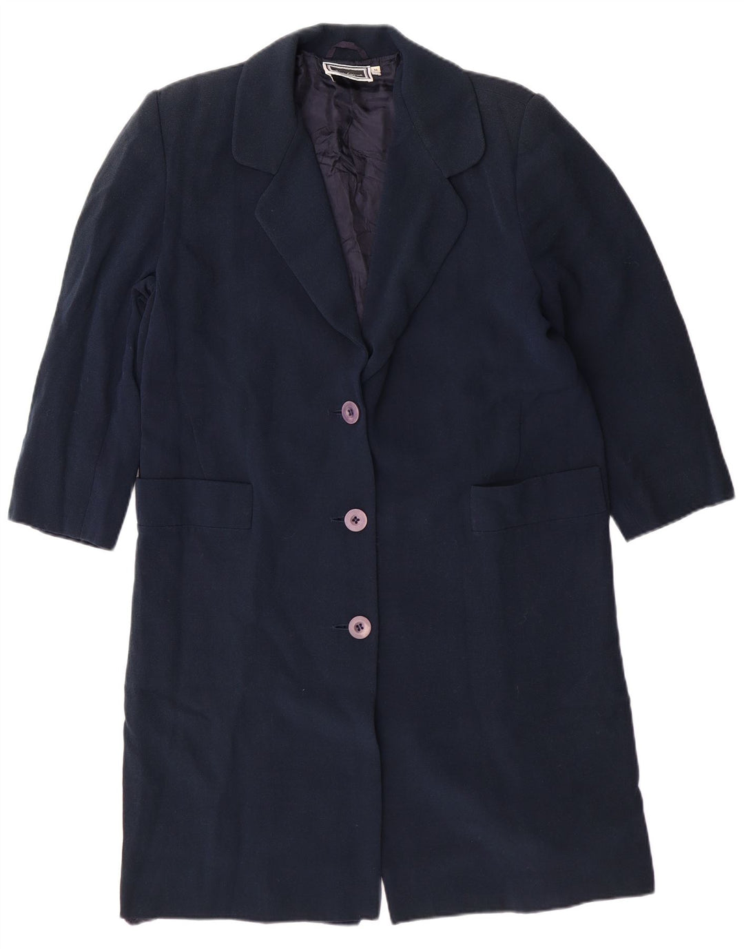 LUISA SPAGNOLI Женский пиджак на 3 пуговицах UK 14 Средний Темно-Синий