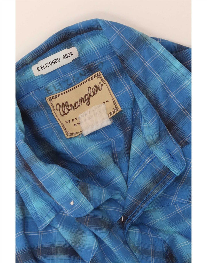 Мужская рубашка с коротким рукавом Wrangler, большая синяя клетка