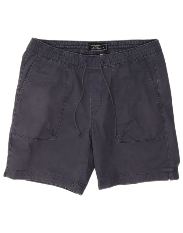 Мужские шорты чинос Abercrombie & Fitch, большие размеры W35, темно-синие, хлопок