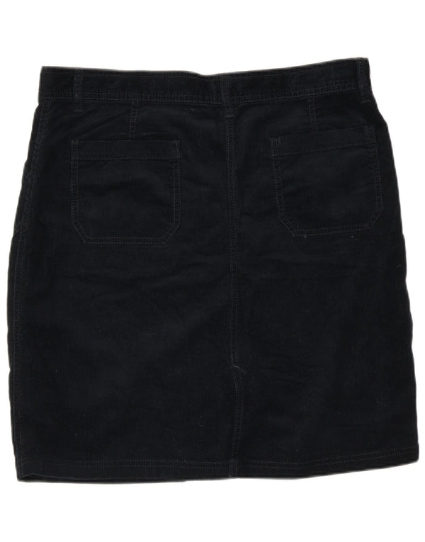 Женская вельветовая юбка Marks & Spencer UK 14, большая W34, темно-синяя, хлопок