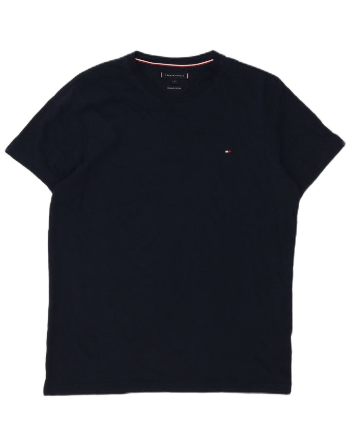 Мужская футболка Tommy Hilfiger, средний темно-синий хлопок