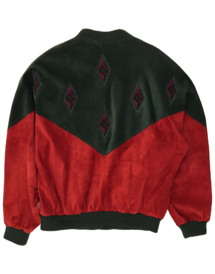 Мужская куртка-бомбер MONTES IT 54 2XL Красный Полиэстер с цветными блоками