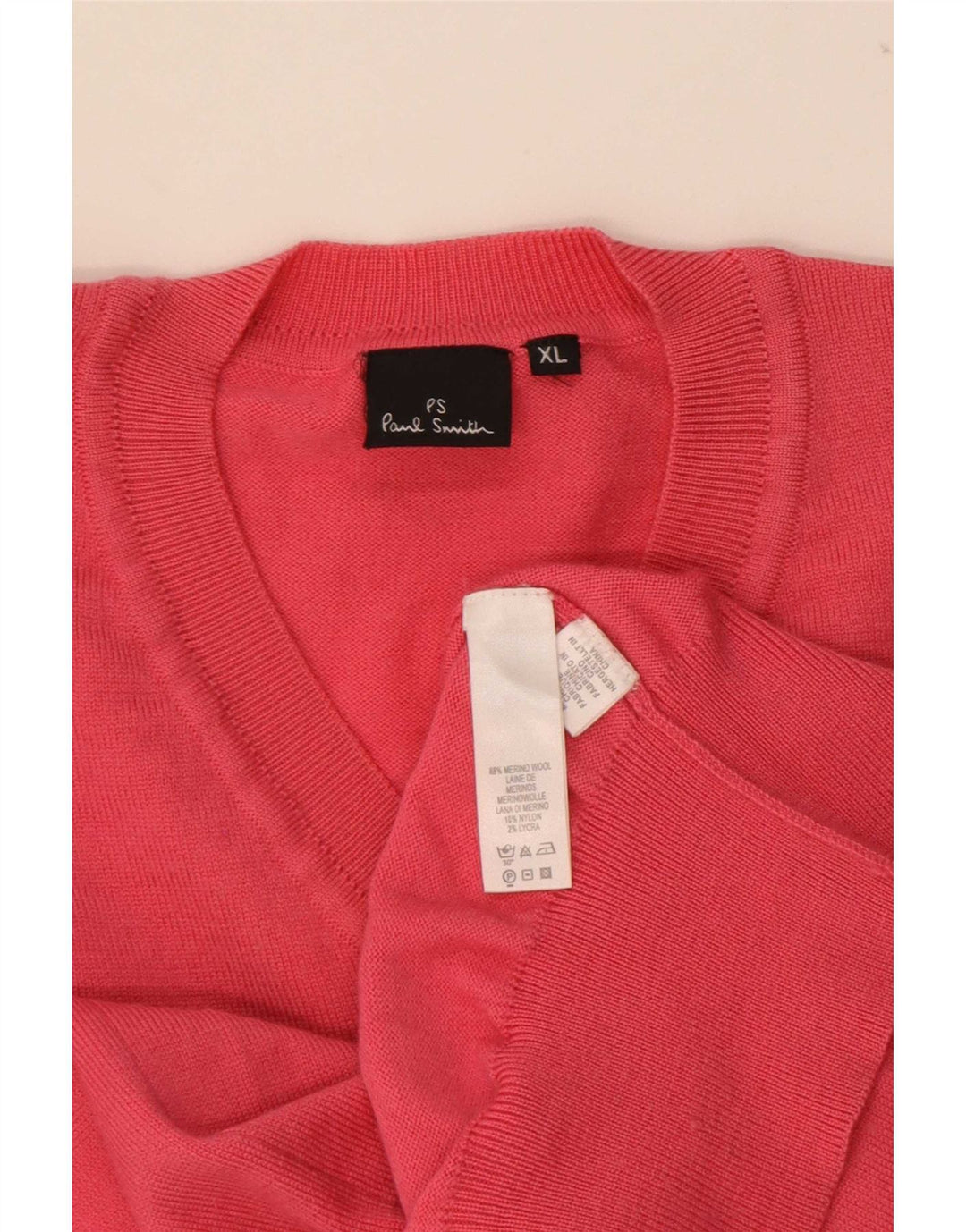 Мужской джемпер с v-образным вырезом Paul Smith XL, красная шерсть