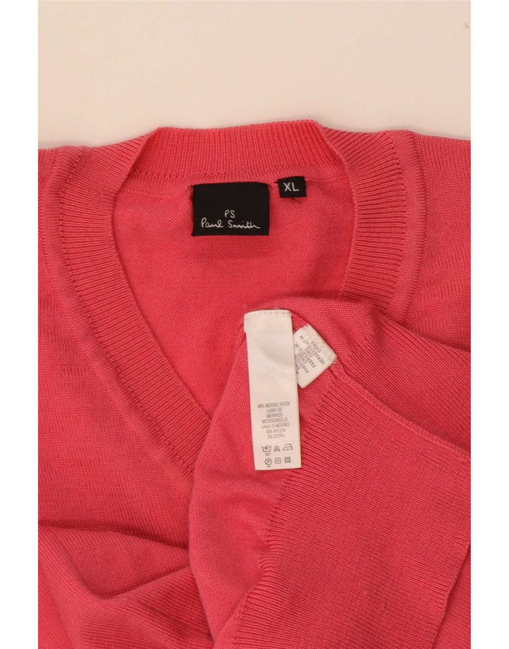 Мужской джемпер с v-образным вырезом Paul Smith XL, красная шерсть