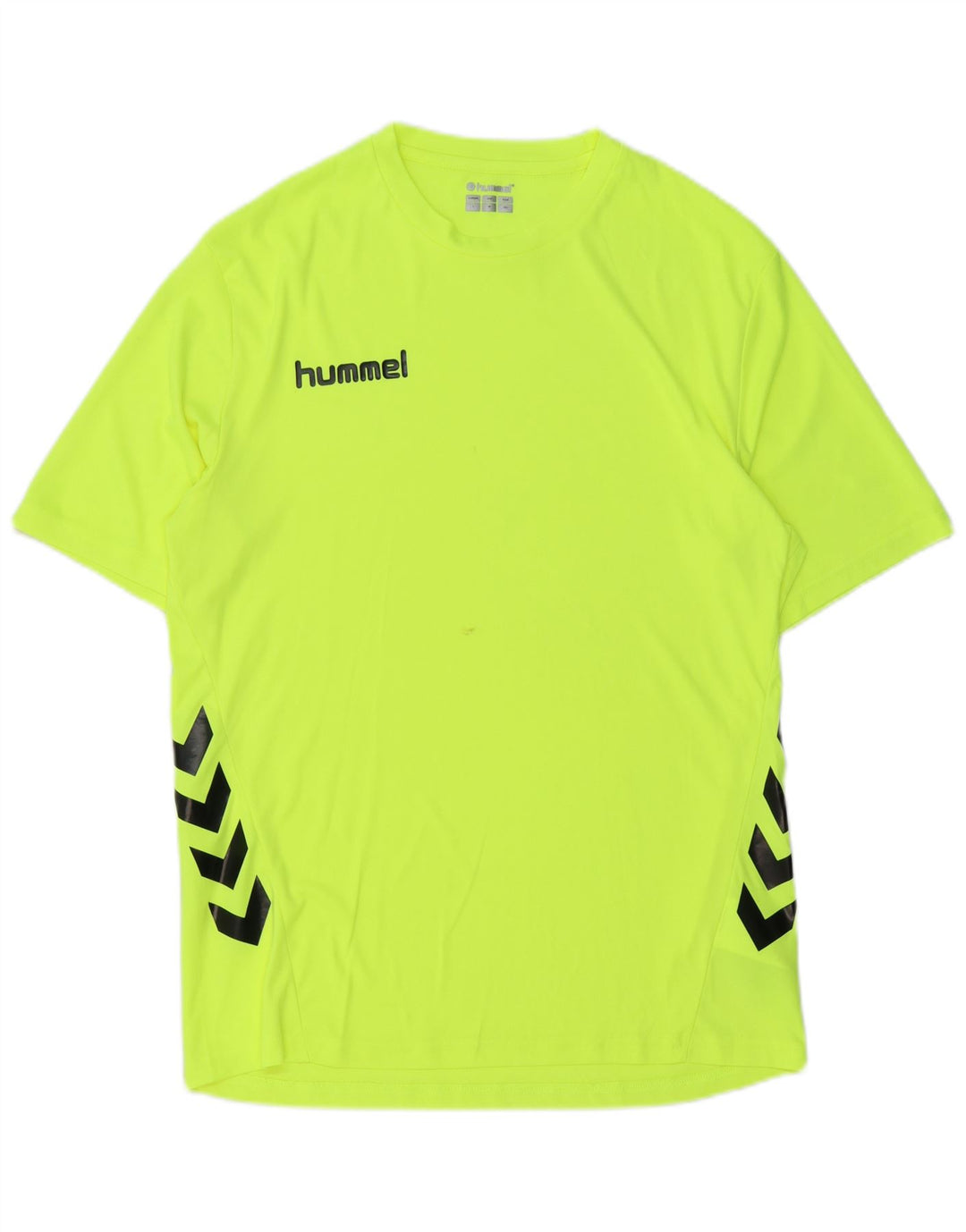 Мужская футболка с рисунком Hummel, верх из полиэстера среднего зеленого цвета