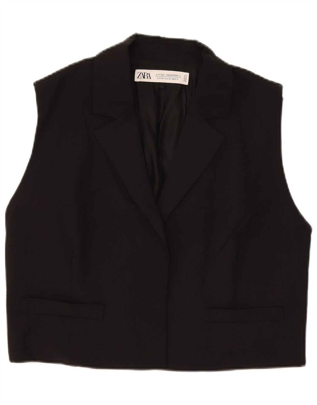 Женский жилет Zara UK 18 XL, черный вискоза