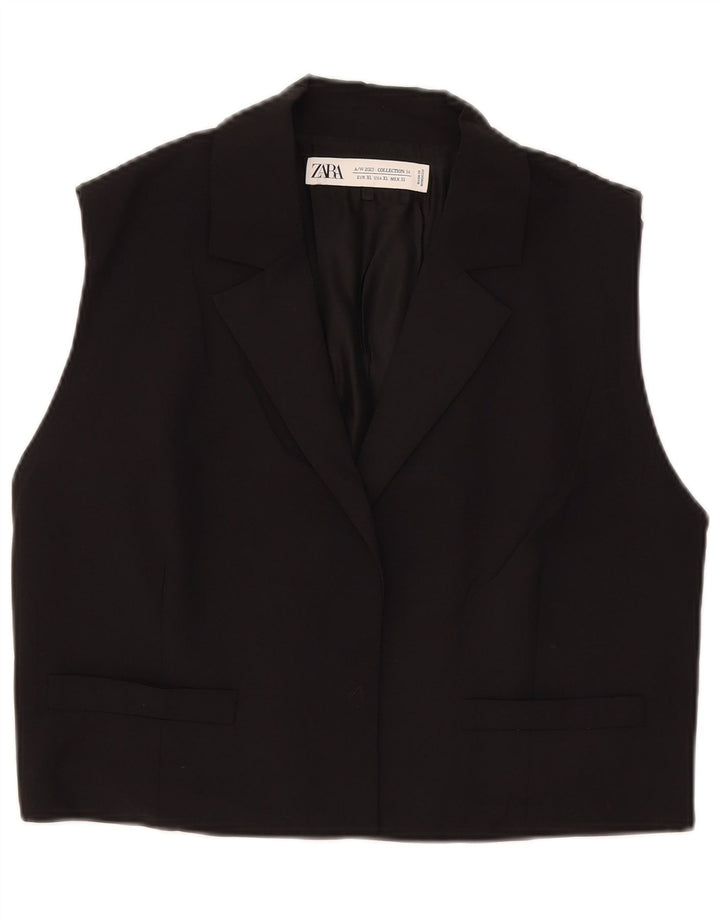 Женский жилет Zara UK 18 XL, черный вискоза