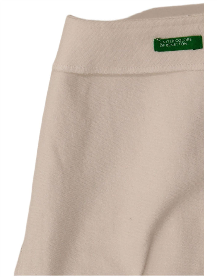 Женская мини-юбка Benetton W28 средняя белая