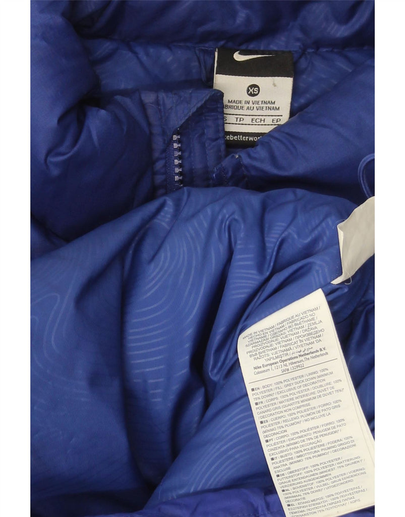 NIKE Mens Padded Gilet UK 34 XS Blue Polyester Vintage Nike and Second-Hand Nike from Messina Hembry 