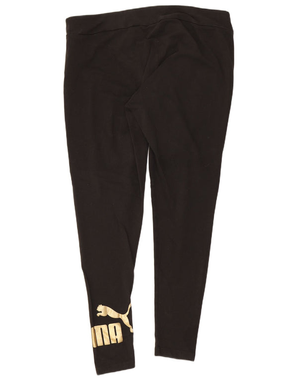 Женские леггинсы с рисунком Puma UK 18 XL, черный хлопок