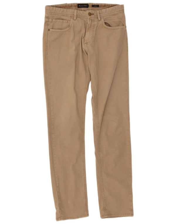 Massimo Dutti Мужские повседневные брюки Slim Fit EU 38 Small W30 L32 Бежевые