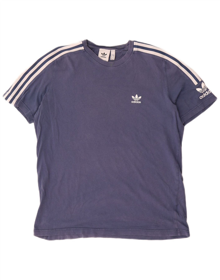 Мужская футболка с рисунком Adidas Top Medium Blue Cotton