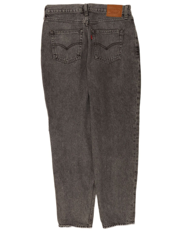 Женские зауженные джинсы Levi's Mom с высокой талией W30 L30, серые хлопковые 80-е
