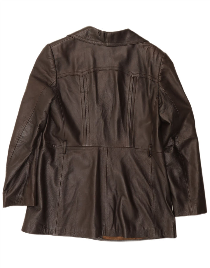 Женская кожаная куртка Everest IT 48 XL Коричневая