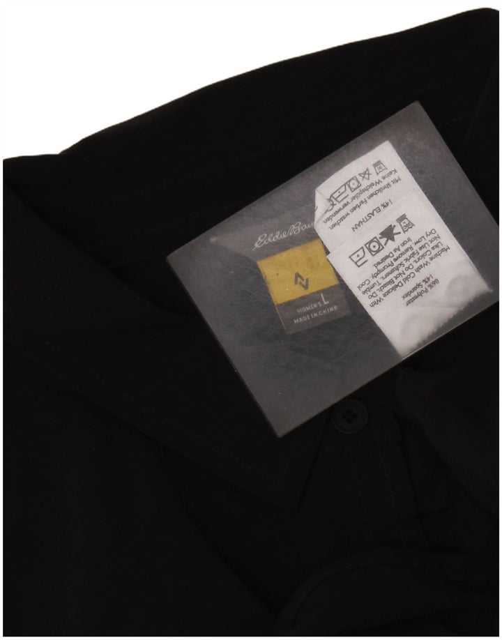 Женское платье прямого кроя Eddie Bauer, Великобритания 16, большой черный полиэстер