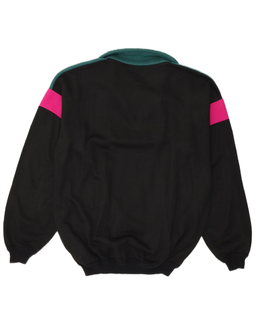 KISS Мужской флисовый свитшот, джемпер XL, черный, хлопок с цветными блоками