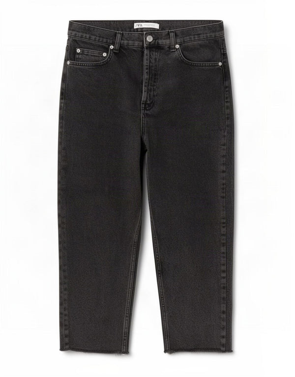 Мужские укороченные джинсы Zara EU 44, большие W34 L25, черный хлопок