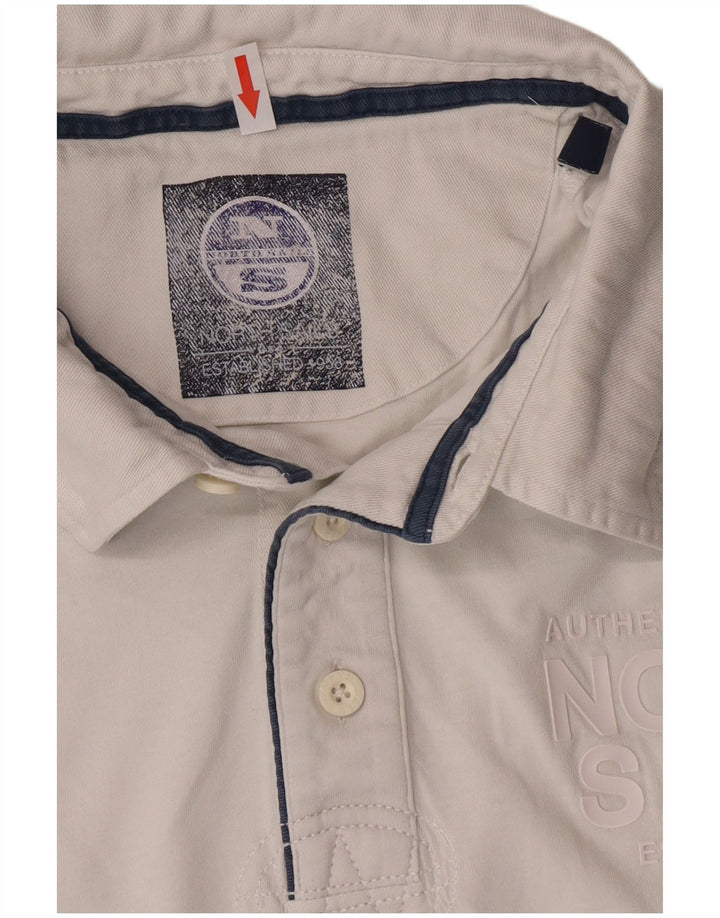 Мужская рубашка поло North Sails с рисунком 2XL, белый хлопок