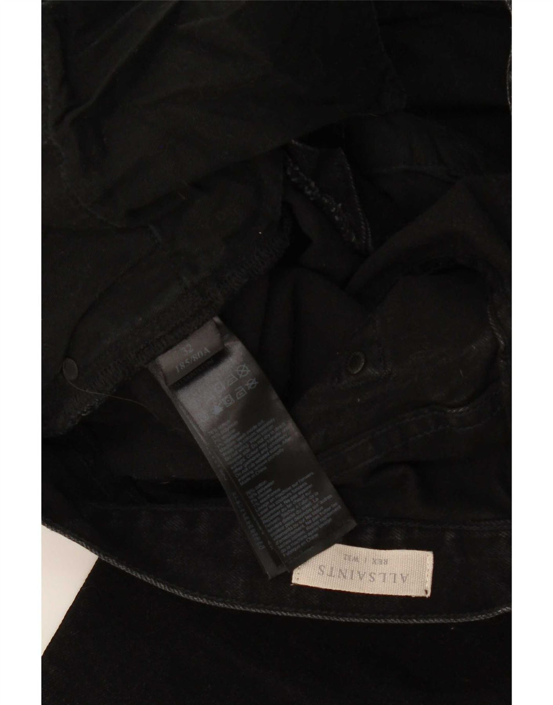 Мужские узкие джинсы All Saints W32 L32, черный хлопок