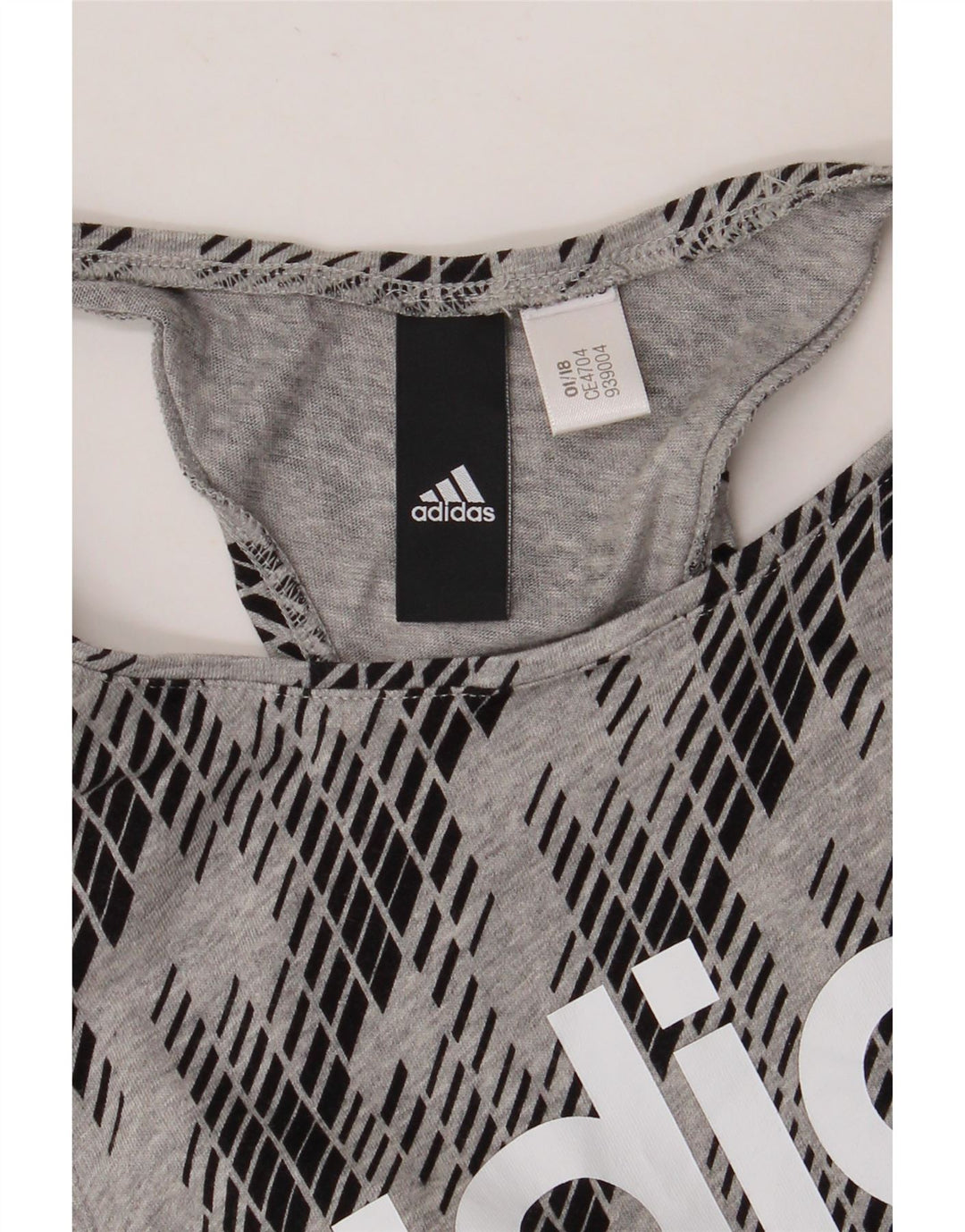 Женский жилет Adidas с графическим рисунком Top UK 8, маленький серый с геометрическим узором