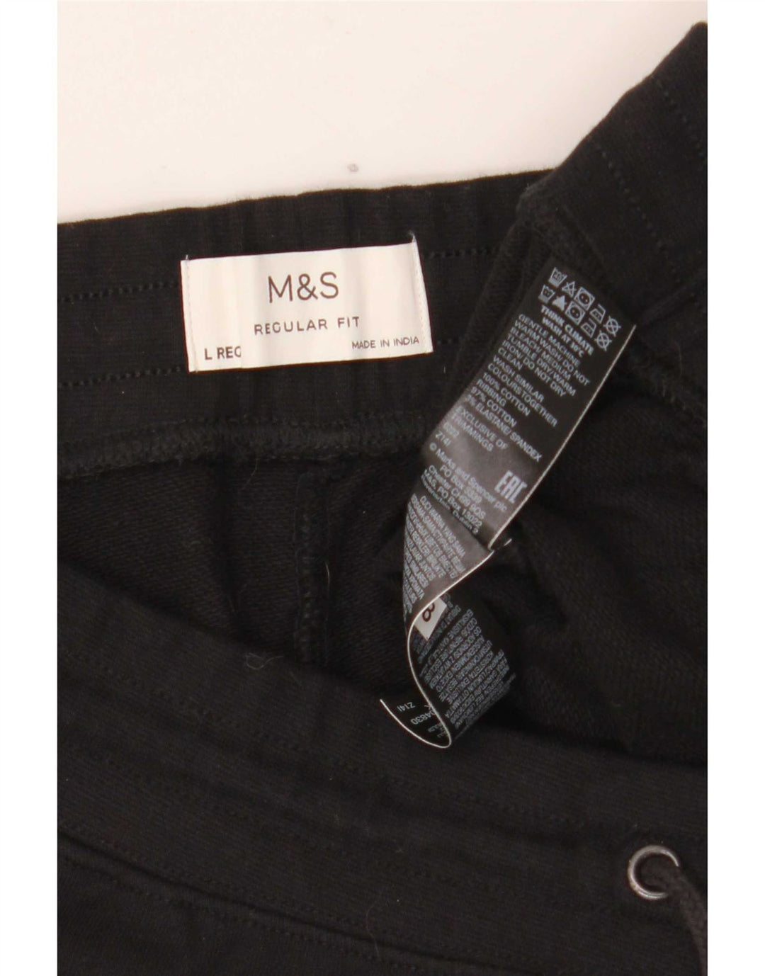 Мужские спортивные шорты стандартного кроя Mark & Spencer, большие черные хлопковые