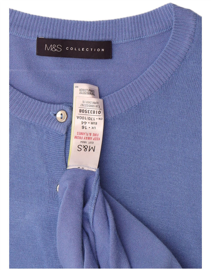 Женский кардиган Marks & Spencer UK 16, большой синий вискоза