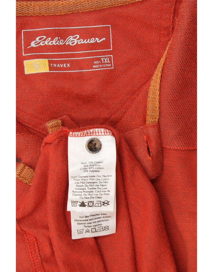 Мужская рубашка поло EDDIE BAUER XL оранжевая, хлопок