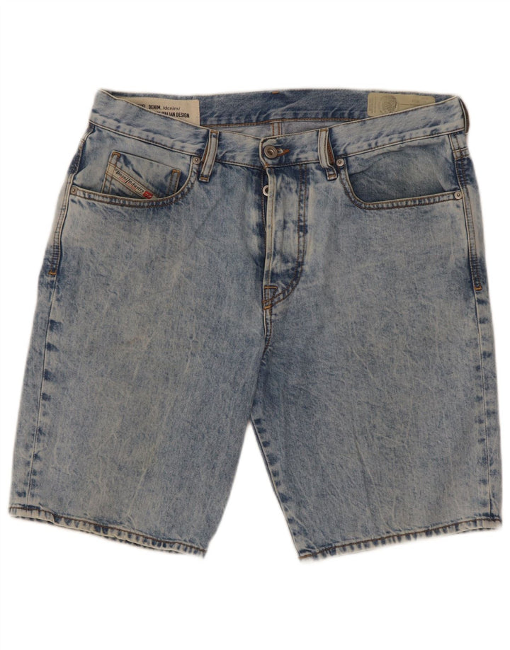 Мужские джинсовые шорты Diesel D-Mirk Slim W32, хлопковые, среднего синего цвета