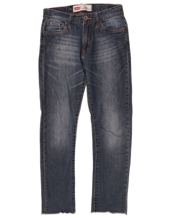 Зауженные джинсы Levi's 520 для мальчиков 11–12 лет W26 L26, синий хлопок