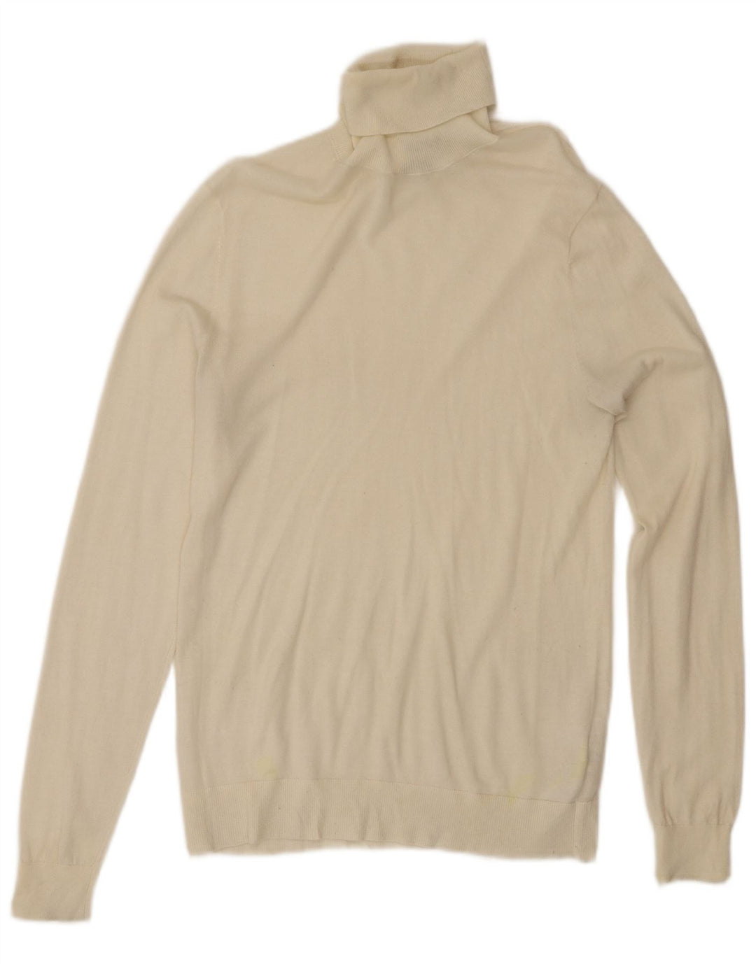 Женский джемпер с высоким воротником MASSIMO DUTTI UK 12, средний белый
