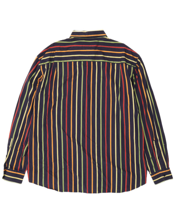 Мужская рубашка для яхтинга PAUL & SHARK, размер 46, 2XL, темно-синяя в полоску