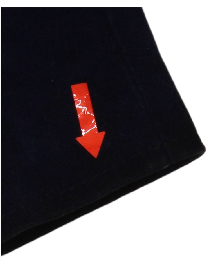 Винтажная женская замшевая куртка UK 12, средний темно-синий