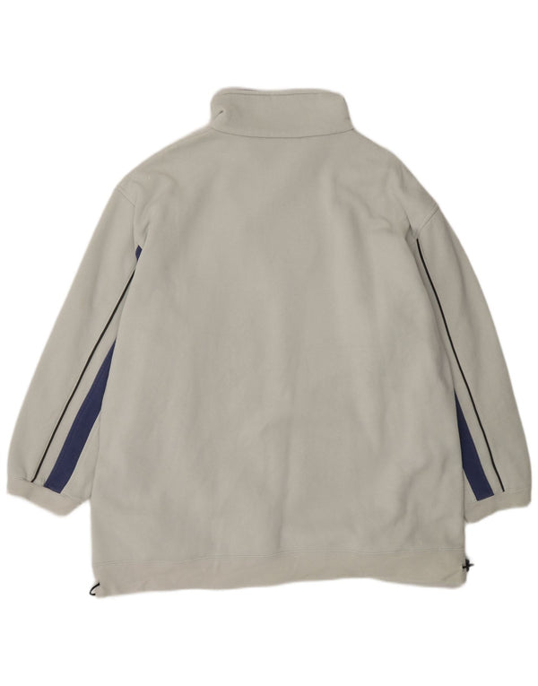 Kappa Mens Zip Neck Sweatshirt Jumper XL Off White Cotton