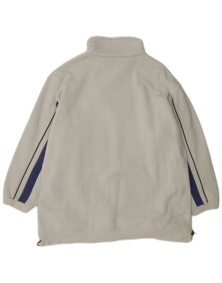 Мужской свитшот Kappa с воротником на молнии XL, белый хлопковый джемпер