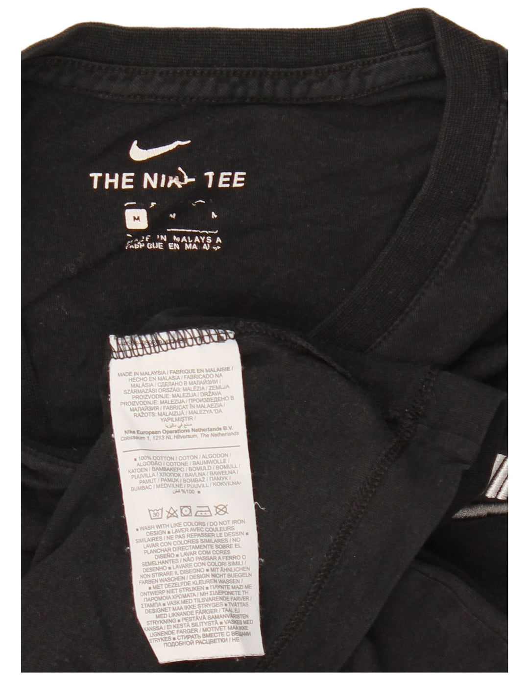 Мужская футболка с графическим рисунком Nike, средний черный хлопок