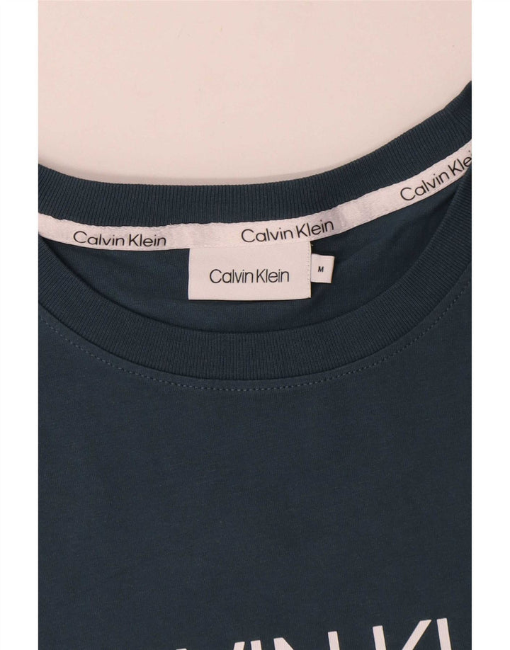 Calvin Klein Мужская футболка с рисунком Топ среднего размера, темно-синий, хлопок