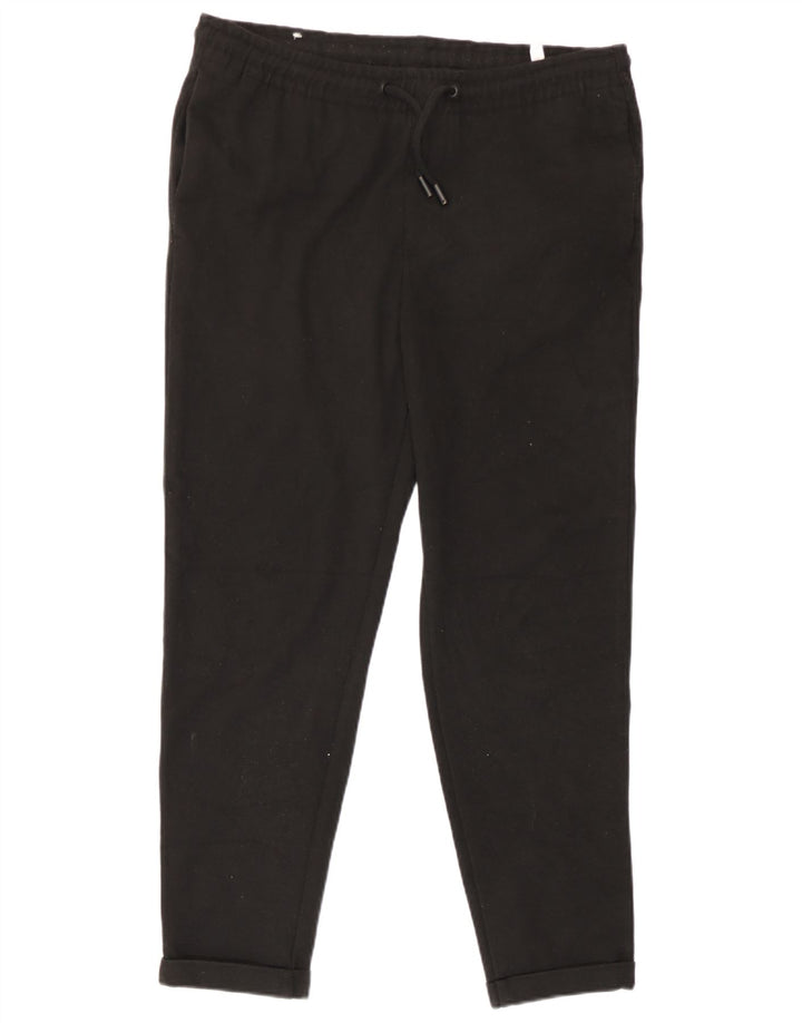 Мужские укороченные брюки Zara Medium W31 L26, черные, полиэстер