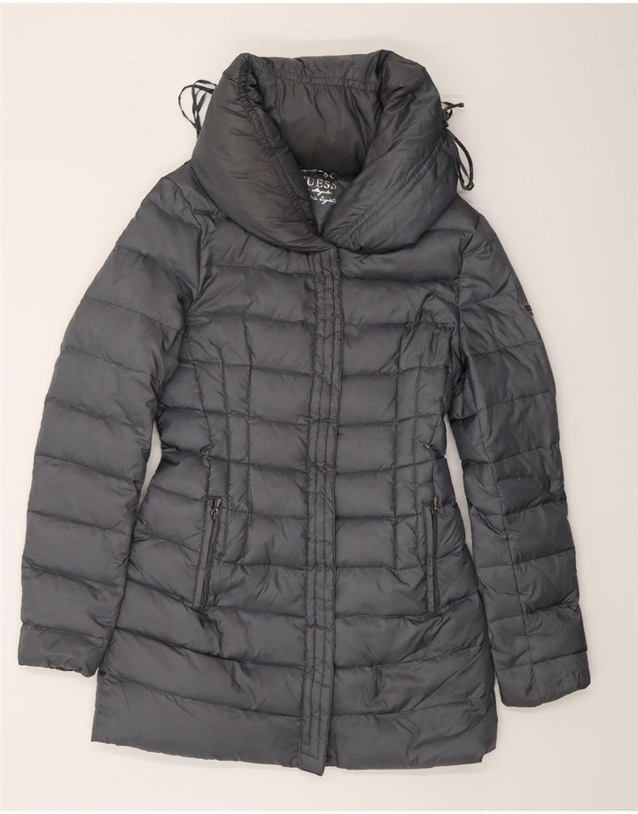 GUESS Женское стеганое пальто UK 6 XS Серый Полиэстер