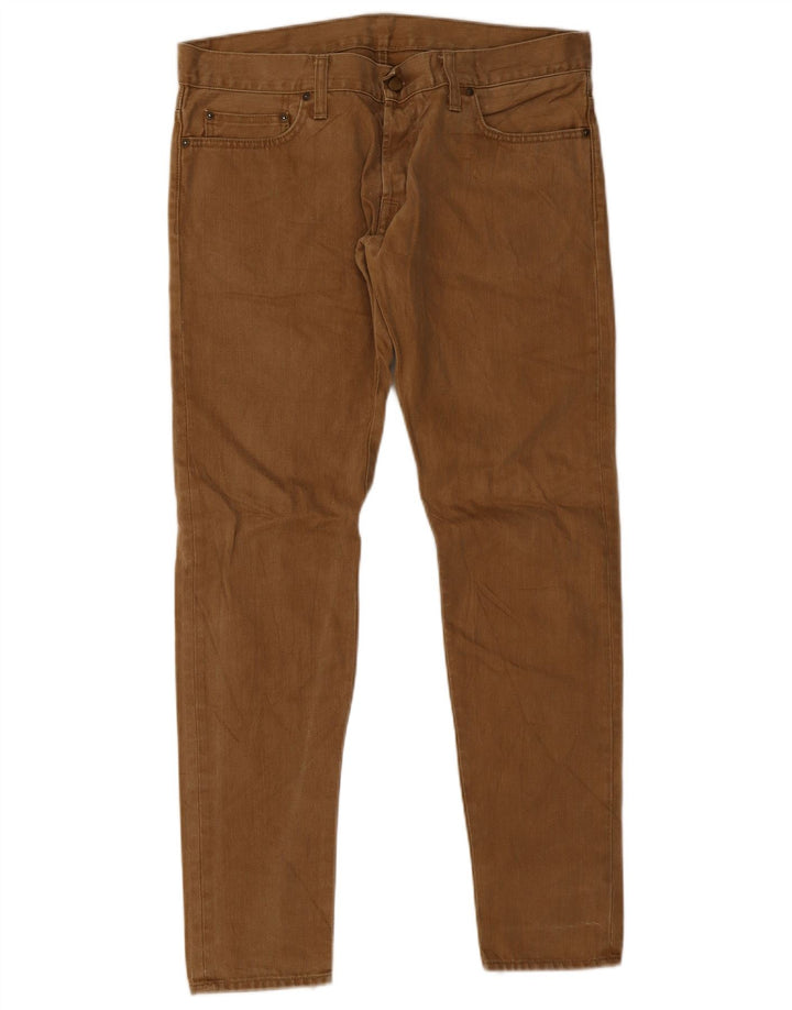 Мужские узкие джинсы Carhartt W34 L32, коричневые, хлопок
